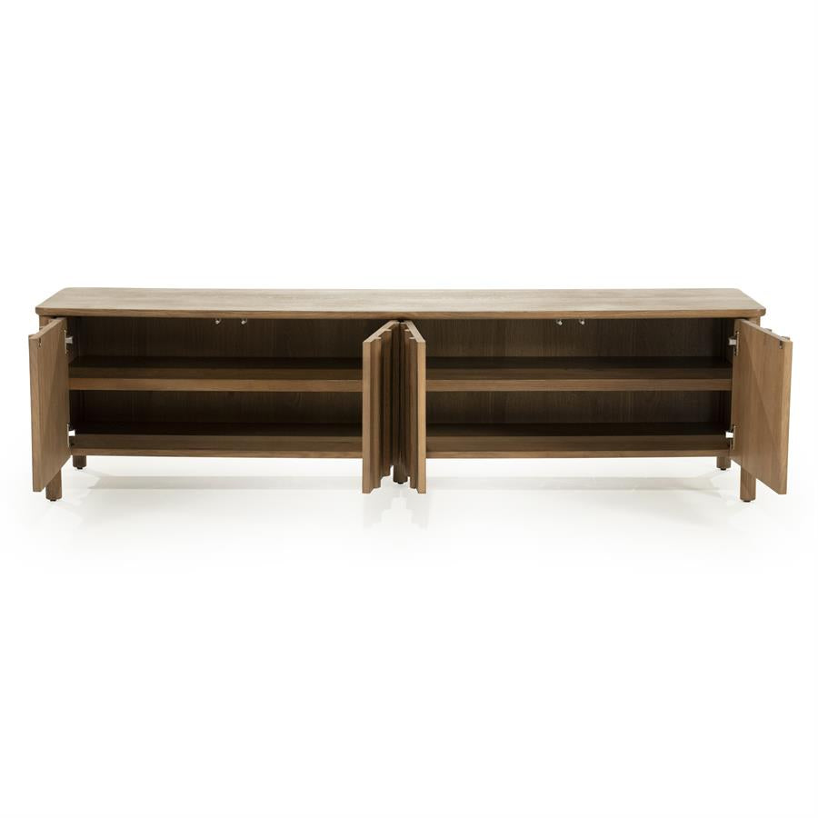 Tv meubel Jake Eleonora 183x47x50 cm 4 drs. - Bruin