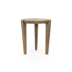 Bijzettafel Davina Eleonora 40 cm rond - Geborsteld mangohout