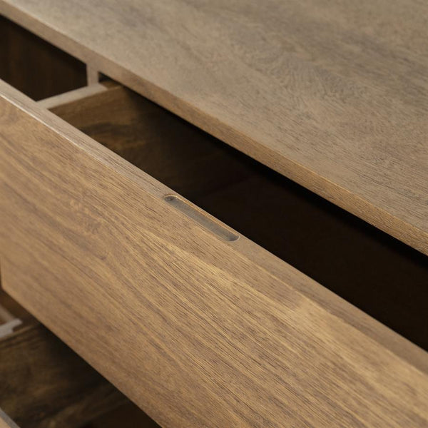 TV meubel King Eleonora ronde vormen  160x40x43 cm - Geborsteld mangohout