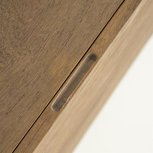 TV meubel King Eleonora ronde vormen  160x40x43 cm - Geborsteld mangohout