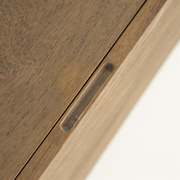 TV meubel King Eleonora ronde vormen  160x40x43 cm - Geborsteld mangohout