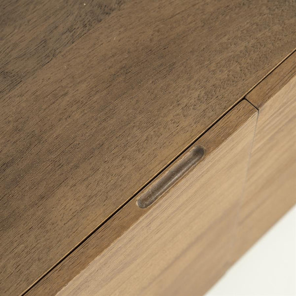 TV meubel King Eleonora ronde vormen  160x40x43 cm - Geborsteld mangohout