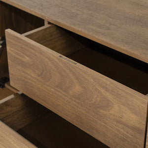 TV meubel King Eleonora ronde vormen 210x40x43 cm - Geborsteld mangohout