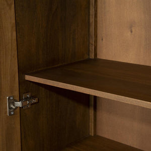 Wandkast / kabinet King Eleonora ronde vormen - Geborsteld mangohout