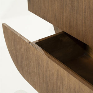 Wandkast / kabinet King Eleonora ronde vormen - Geborsteld mangohout