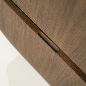 Wandkast / kabinet King Eleonora ronde vormen - Geborsteld mangohout