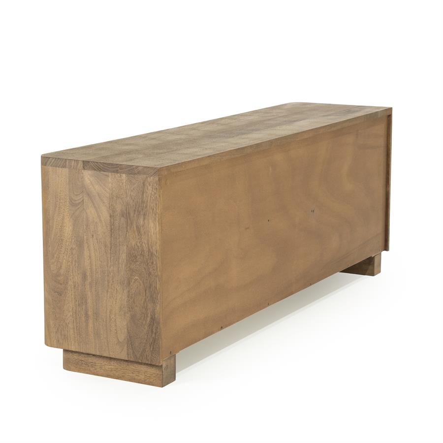 TV meubel Edward Eleonora  160x40x61 cm - Geborsteld mangohout