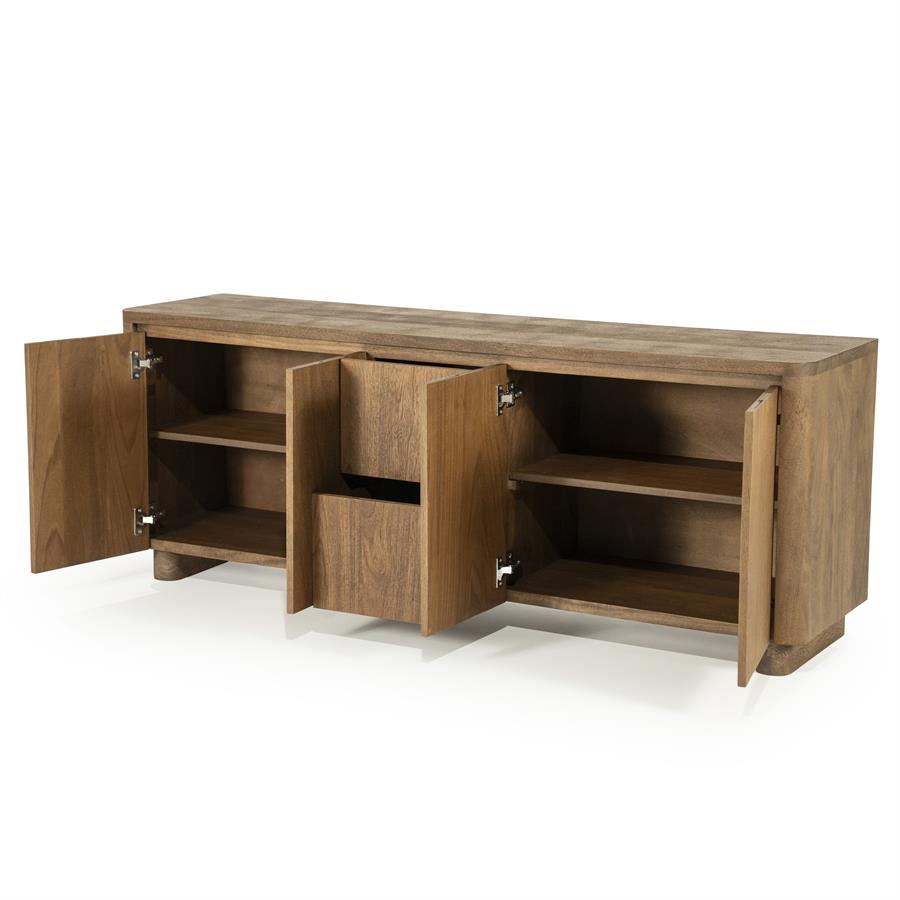 TV meubel Edward Eleonora  160x40x61 cm - Geborsteld mangohout