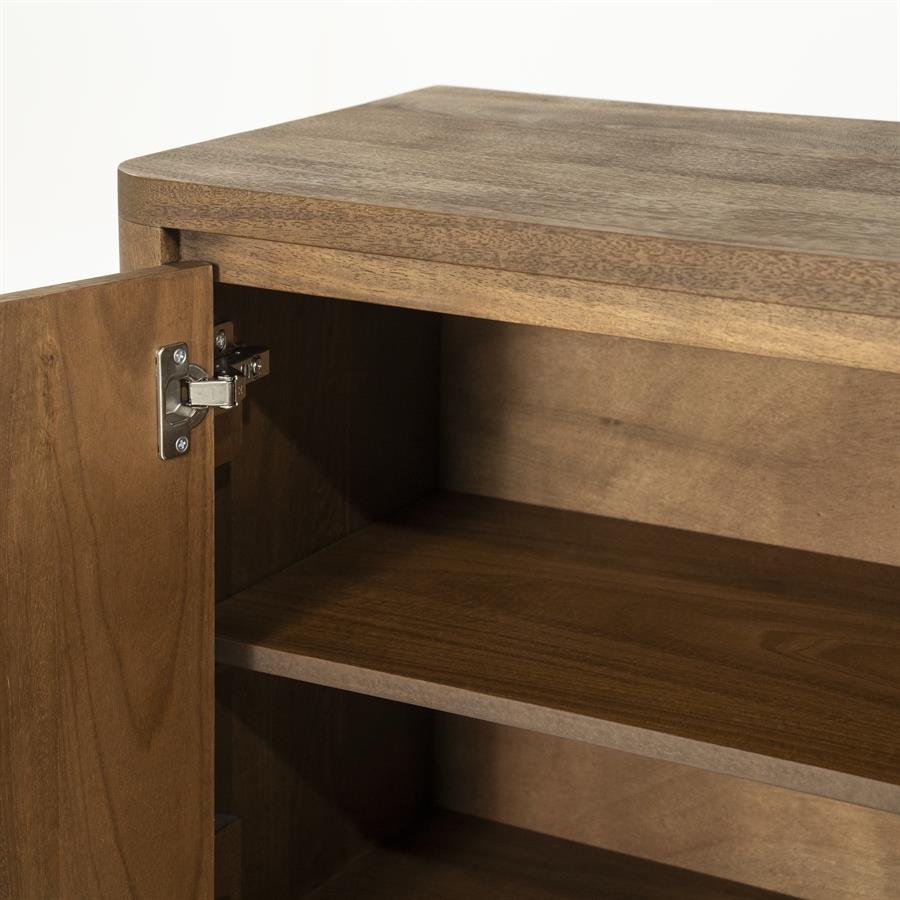 TV meubel Edward Eleonora  160x40x61 cm - Geborsteld mangohout