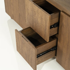 TV meubel Edward Eleonora  160x40x61 cm - Geborsteld mangohout