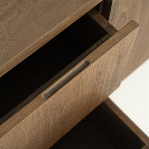 TV meubel Edward Eleonora  160x40x61 cm - Geborsteld mangohout