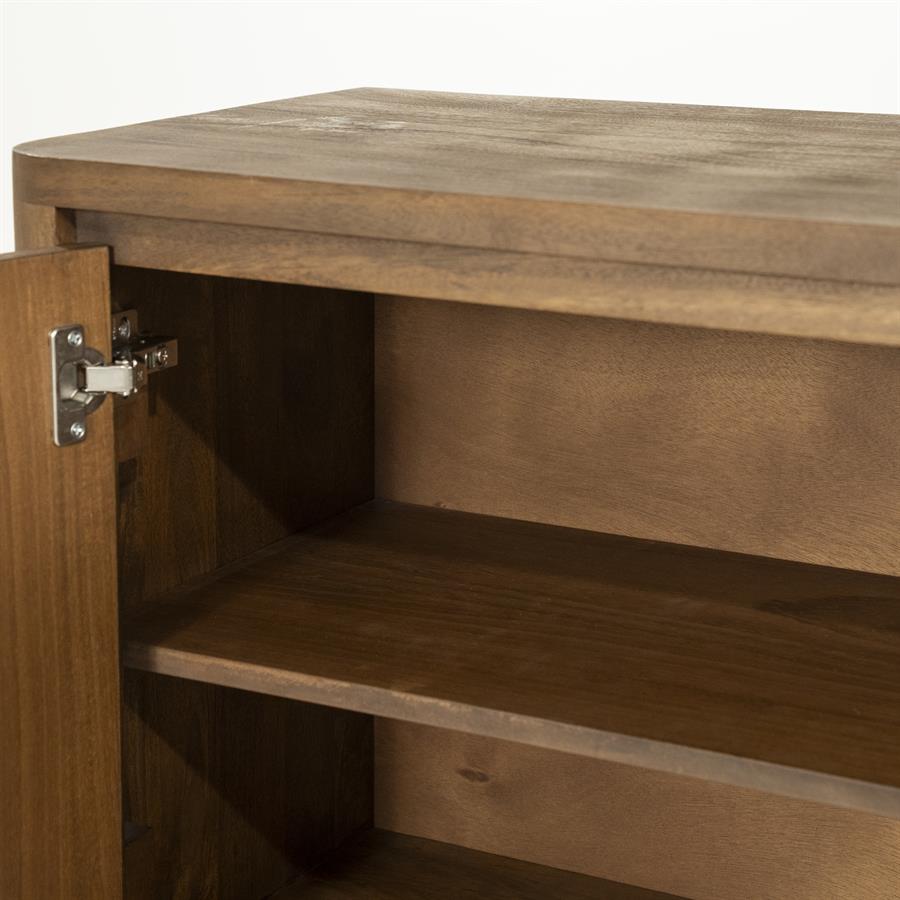 TV meubel Edward Eleonora 200x40x61 cm - Geborsteld mangohout