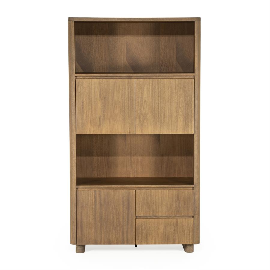 Wandkast / kabinet Edward Eleonora 100x40x180 cm  - Geborsteld mangohout