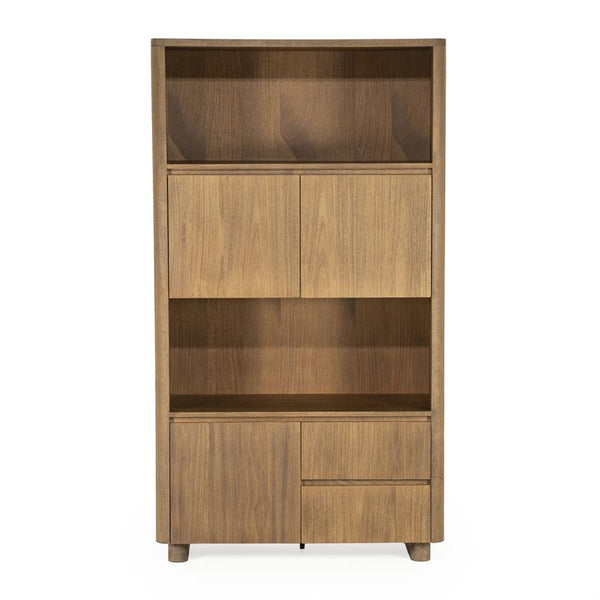 Wandkast / kabinet Edward Eleonora 100x40x180 cm  - Geborsteld mangohout
