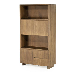 Wandkast / kabinet Edward Eleonora 100x40x180 cm  - Geborsteld mangohout
