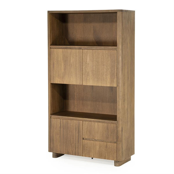 Wandkast / kabinet Edward Eleonora 100x40x180 cm  - Geborsteld mangohout
