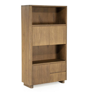 Wandkast / kabinet Edward Eleonora 100x40x180 cm  - Geborsteld mangohout