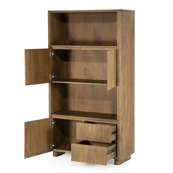 Wandkast / kabinet Edward Eleonora 100x40x180 cm  - Geborsteld mangohout