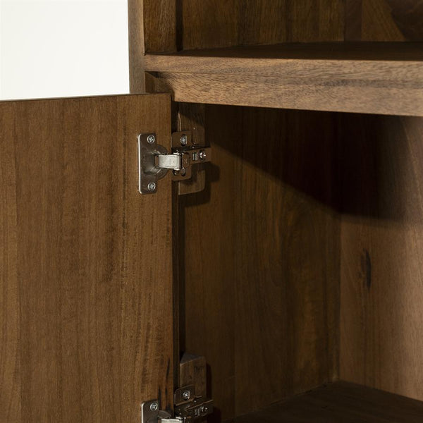 Wandkast / kabinet Edward Eleonora 100x40x180 cm  - Geborsteld mangohout