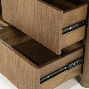 Wandkast / kabinet Edward Eleonora 100x40x180 cm  - Geborsteld mangohout