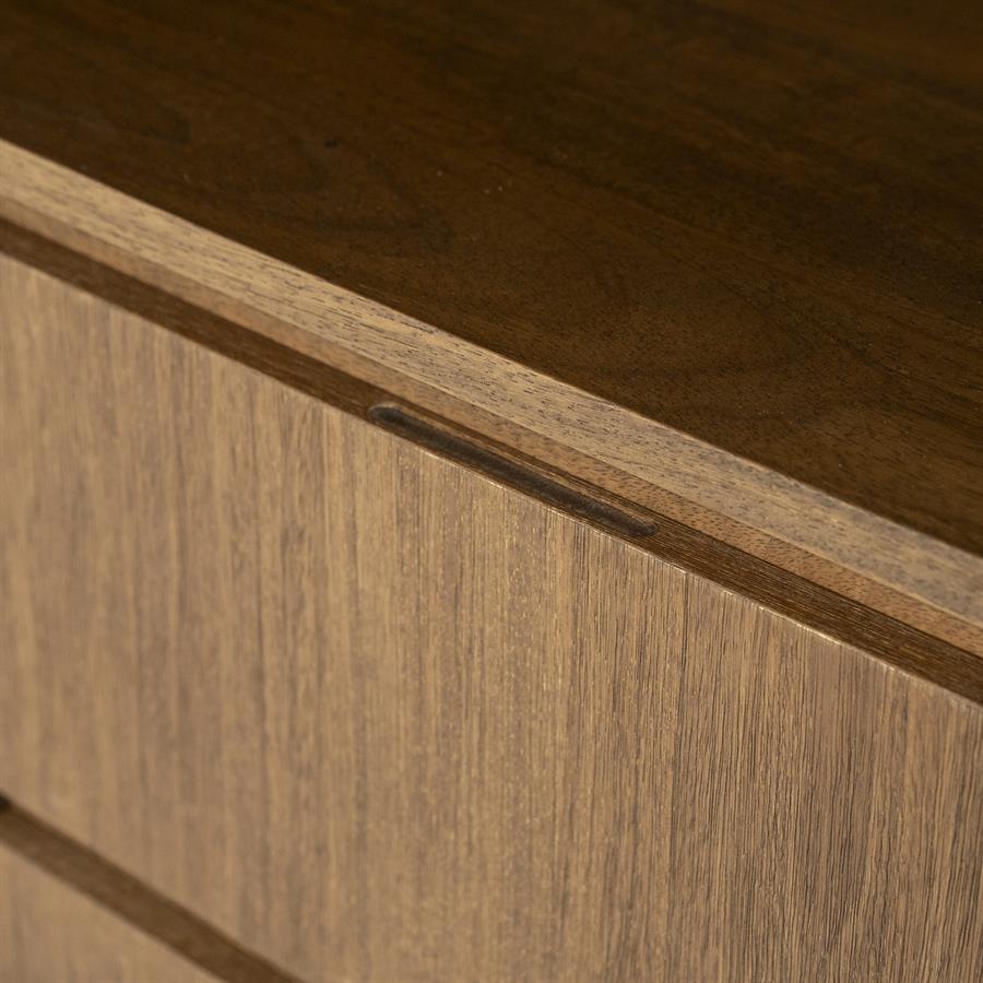 Wandkast / kabinet Edward Eleonora 100x40x180 cm  - Geborsteld mangohout