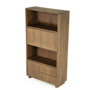 Wandkast / kabinet Edward Eleonora 100x40x180 cm  - Geborsteld mangohout