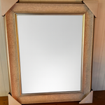 Luxe spiegel grijs/goud 54x65 cm facet geslepen  (magazijn opruiming)
