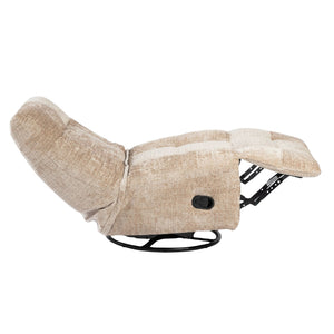 Relaxfauteuil Mila handmatig & draaibaar met unieke schommelstand - Beige stof