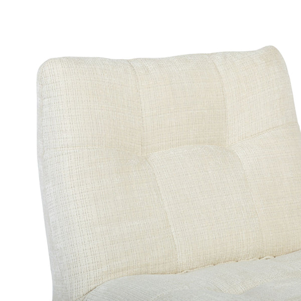 Relaxfauteuil Mila handmatig & draaibaar met unieke schommelstand - Witte stof (Off white)