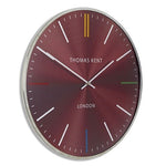 Thomas Kent wandklok "Oyster" rond Rood/zilver large  - Ø65 CM