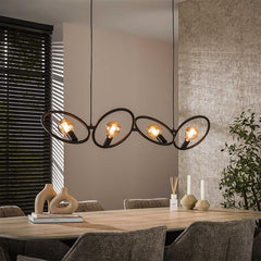 Hanglamp Loop 4-lichts / Artic zwart (Magazijn sale)