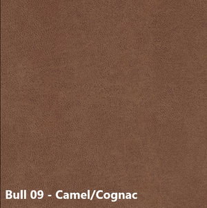 Eetkamerstoel Marleen met arm & draaifunctie Bull microleder stof - Antraciet/Cognac/Groen