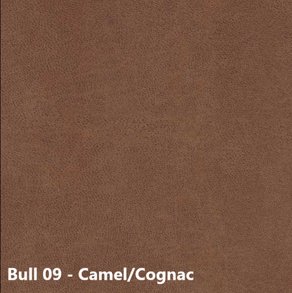 Eetkamerstoel Mila met arm & draaifunctie Bull microleder stof - Antraciet/Cognac/Groen