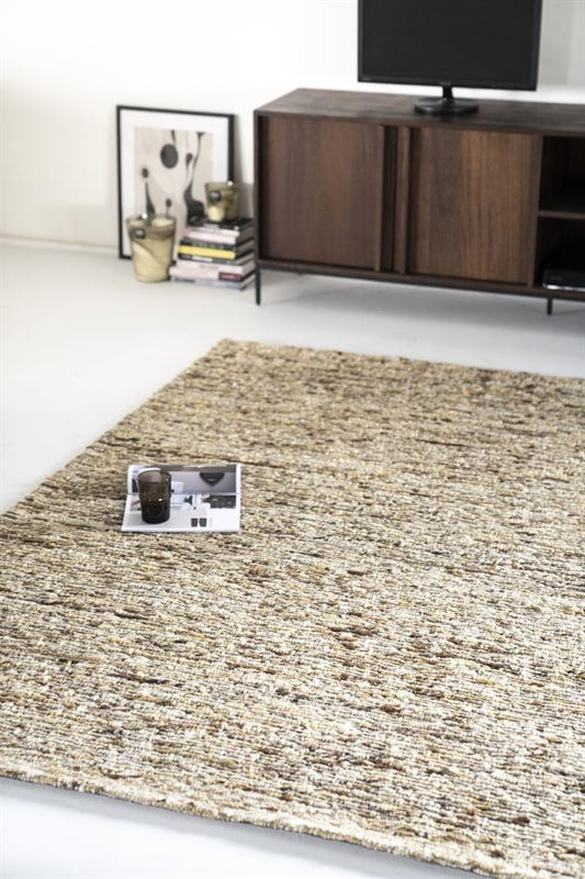 Vloerkleed wol Takara  By-Boo rechthoekig 290x390 - Mustard kleur
