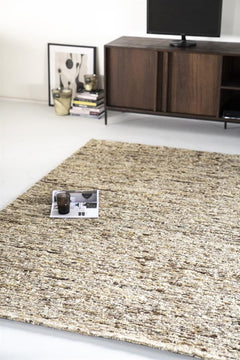 Vloerkleed wol Takara  By-Boo rechthoekig 190x290 - Mustard kleur