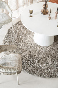 Vloerkleed Fez By-Boo rond 220 cm - Taupe