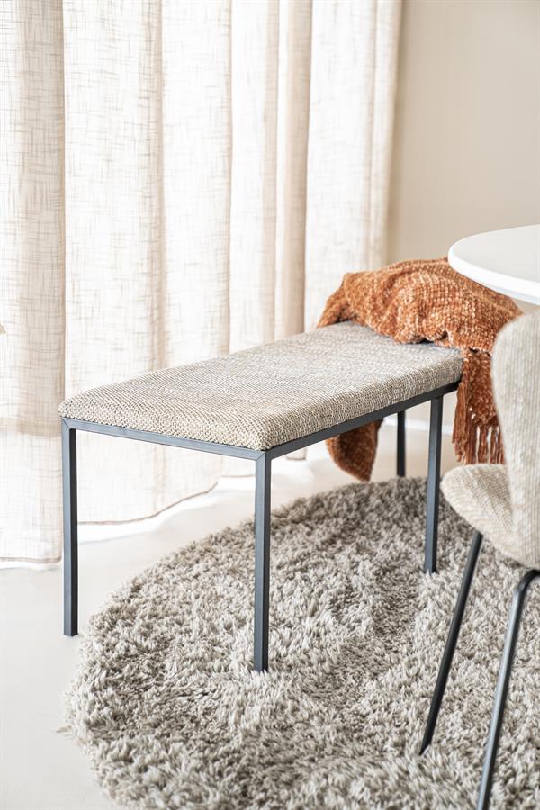 Bankje Lass By-Boo - Bruine stof 135x45x47 cm