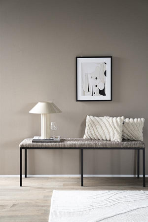 Bankje Lass By-Boo - Bruine stof 135x45x47 cm