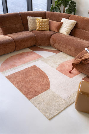 Vloerkleed Kazi By-Boo rechthoekig 190x290 - Terracotta