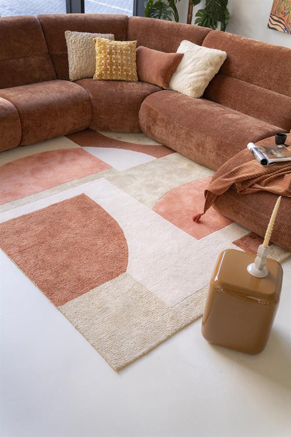 Vloerkleed Kazi By-Boo rechthoekig 190x290 - Terracotta