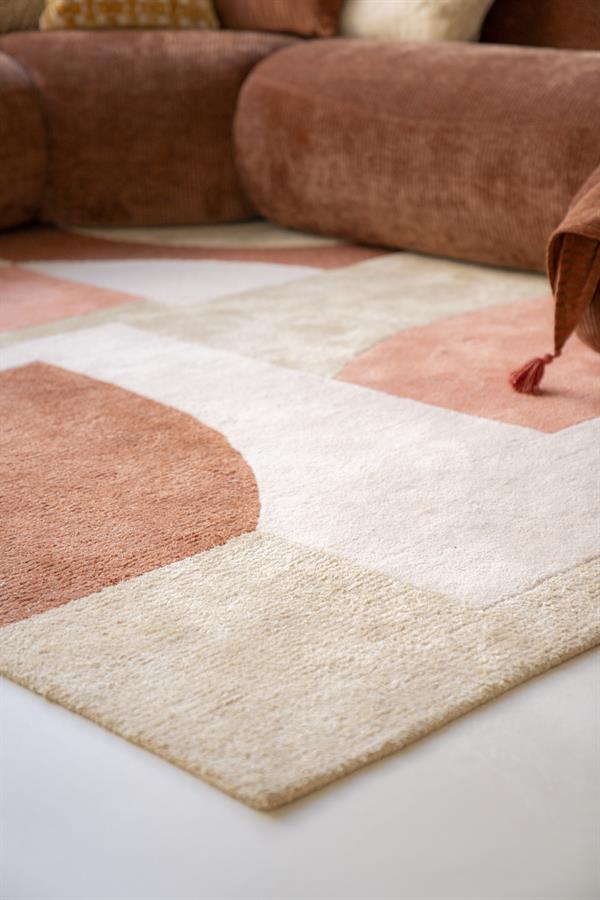 Vloerkleed Kazi By-Boo rechthoekig 190x290 - Terracotta