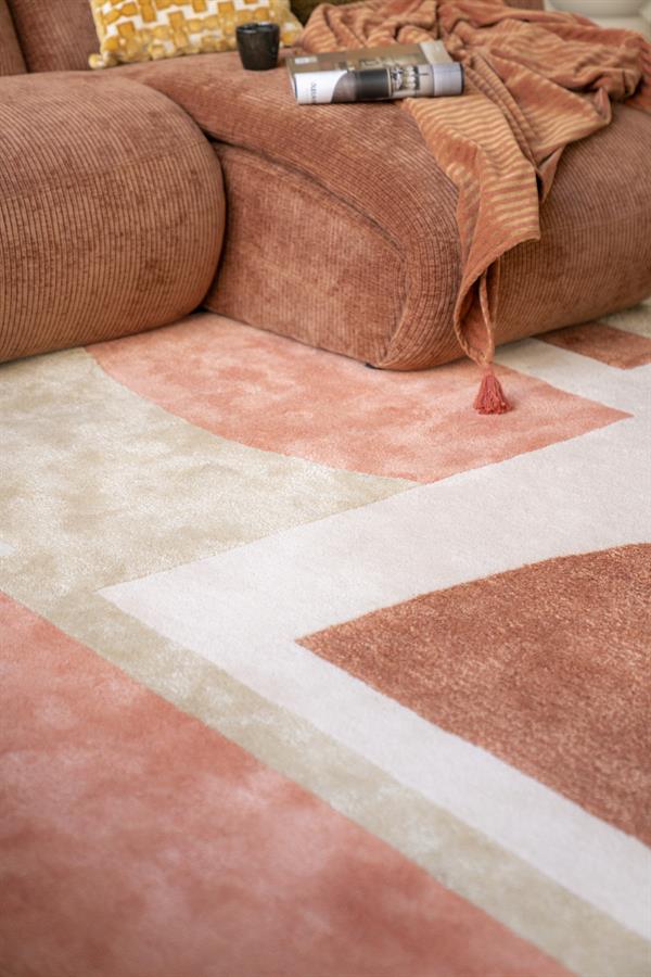 Vloerkleed Kazi By-Boo rechthoekig 190x290 - Terracotta