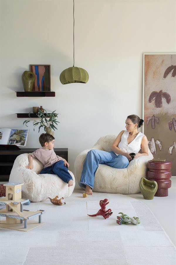 fauteuil/zitzak Hug groot By-Boo - Taupe