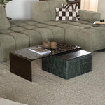 Salontafel Ripple By-Boo bruin glas - 110x55 cm