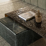 Salontafel Ripple By-Boo bruin glas - 110x55 cm