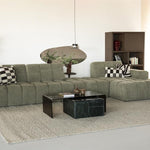 Salontafel Ripple By-Boo bruin glas - 110x55 cm