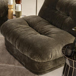 Retro fauteuil Nook By-Boo  - Groene stof