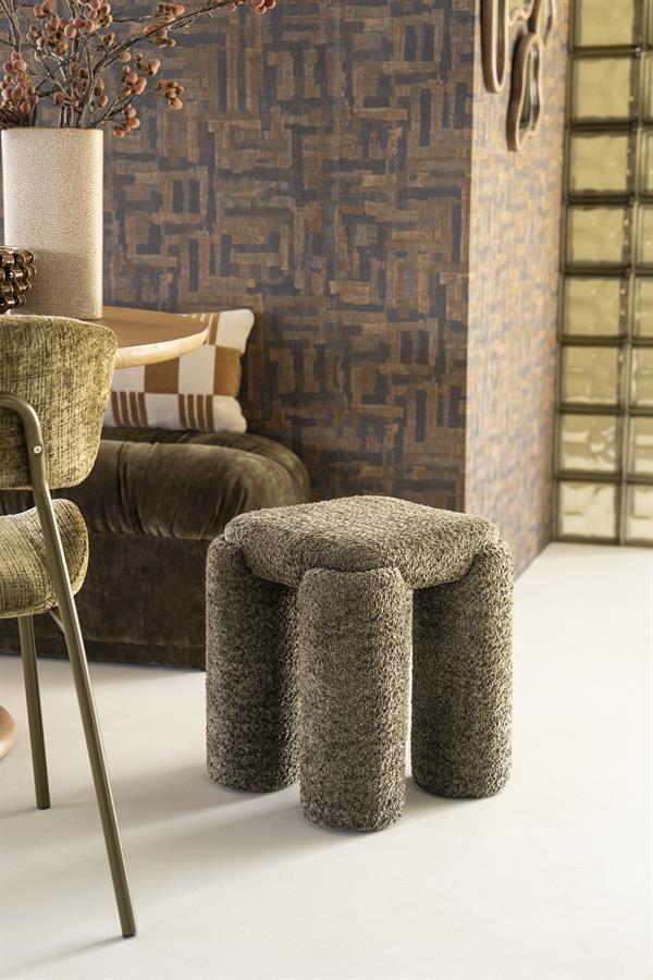 Poef Omla By-Boo  - Groene stof