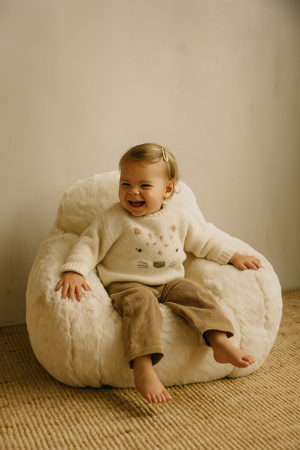 Little Hug kinder fauteuil/zitzak By-Boo - Beige