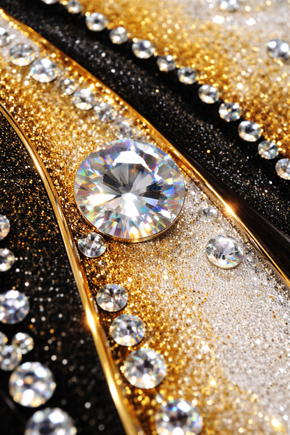 Glasschilderij vrouw/bitcoin met strass steentjes 80x120 cm